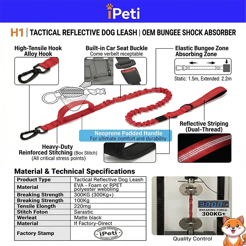 Tactical Reflective Dog Leash9 Tactical Reflective Dog Leash9