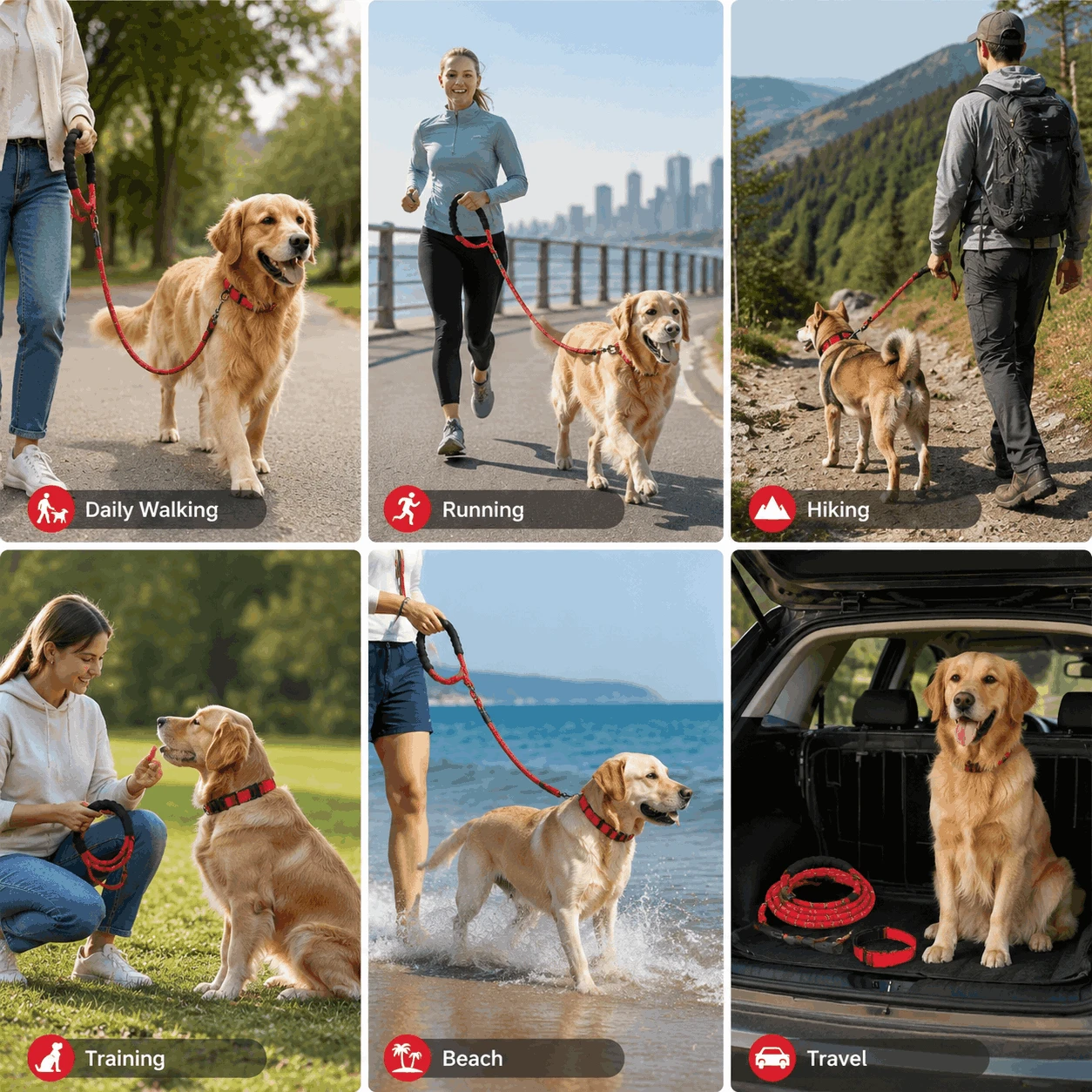rope leash and collar rope leash and collar